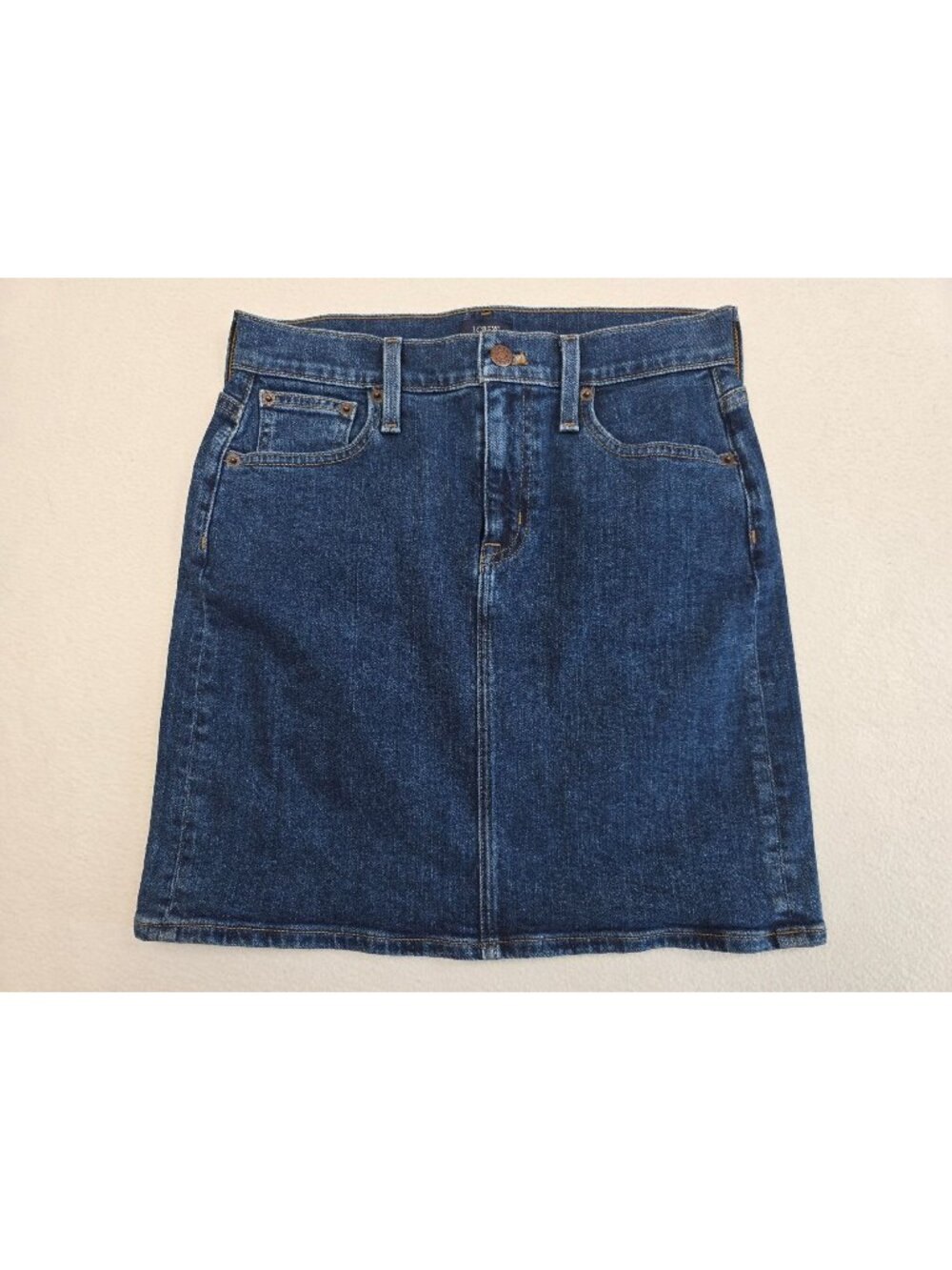 J Crew Denim Mini Skirt Dark Wash Size OO